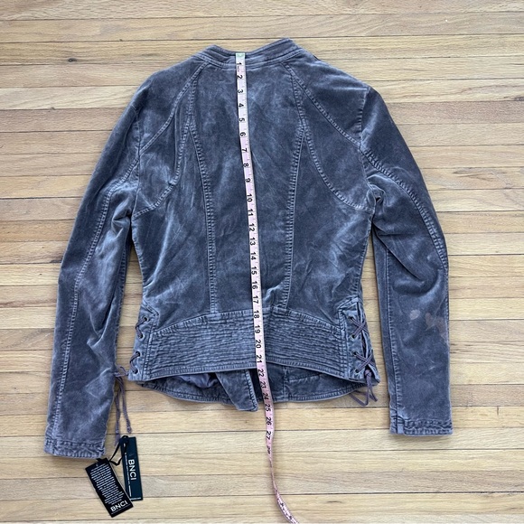 NWT purple velvet moto jacket - Picture 7 of 8